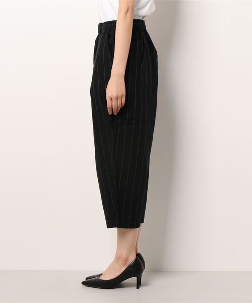 Samansa Mos2（サマンサ モスモス）の「イージーテーパードストライプパンツ（その他パンツ・レディース・キナリ/グレー/ブラック・ﾌﾘ-）」の4枚目の写真