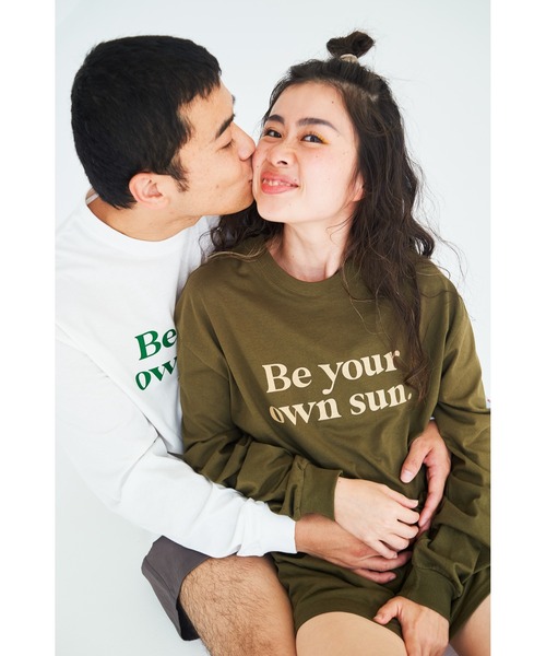STOCK（ストック）の「Be your own sun long tee（Tシャツ/カットソー・レディース・ホワイト/カーキ/ピンク・M/L）」の7枚目の写真