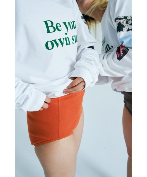 STOCK（ストック）の「Be your own sun long tee（Tシャツ/カットソー・レディース・ホワイト/カーキ/ピンク・M/L）」の8枚目の写真