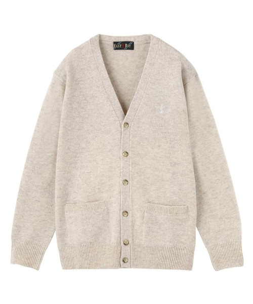EASTBOY(イーストボーイ)の「ラムウールカーディガン7G(アイスショコラ女神) 制服 スクール ニット セール(カーディガン/ボレロ・キッズ・ダークベージュ/オフホワイト/オートミール/ブラウン/ベージュ系その他・9号/11号)」の3枚目の写真