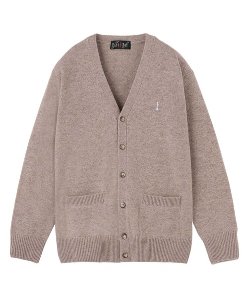 EASTBOY(イーストボーイ)の「ラムウールカーディガン7G(アイスショコラ女神) 制服 スクール ニット セール(カーディガン/ボレロ・キッズ・ダークベージュ/オフホワイト/オートミール/ブラウン/ベージュ系その他・9号/11号)」の4枚目の写真