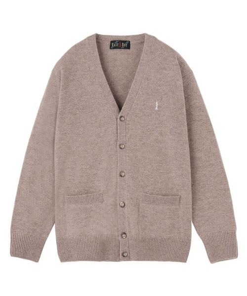 EASTBOY(イーストボーイ)の「ラムウールカーディガン7G(アイスショコラ女神) 制服 スクール ニット セール(カーディガン/ボレロ・キッズ・ダークベージュ/オフホワイト/オートミール/ブラウン/ベージュ系その他・9号/11号)」の12枚目の写真
