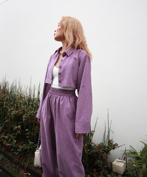 FIG&VIPER（フィグアンドバイパー）の「ピーチスキンショートSH（シャツ/ブラウス・レディース・ライトグレー/ダークグレー/パープル・FREE）」の3枚目の写真