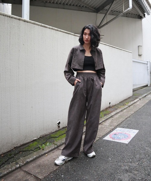 FIG&VIPER（フィグアンドバイパー）の「ピーチスキンショートSH（シャツ/ブラウス・レディース・ライトグレー/ダークグレー/パープル・FREE）」の4枚目の写真