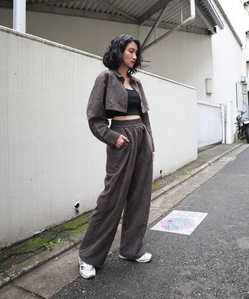 FIG&VIPER（フィグアンドバイパー）の「ピーチスキンショートSH（シャツ/ブラウス・レディース・ライトグレー/ダークグレー/パープル・FREE）」の22枚目の写真