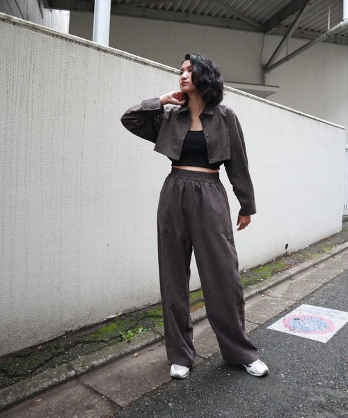 FIG&VIPER（フィグアンドバイパー）の「ピーチスキンショートSH（シャツ/ブラウス・レディース・ライトグレー/ダークグレー/パープル・FREE）」の17枚目の写真