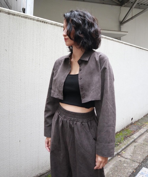 FIG&VIPER（フィグアンドバイパー）の「ピーチスキンショートSH（シャツ/ブラウス・レディース・ライトグレー/ダークグレー/パープル・FREE）」の7枚目の写真