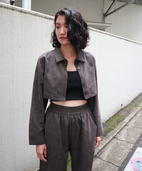 FIG&VIPER（フィグアンドバイパー）の「ピーチスキンショートSH（シャツ/ブラウス・レディース・ライトグレー/ダークグレー/パープル・FREE）」の15枚目の写真