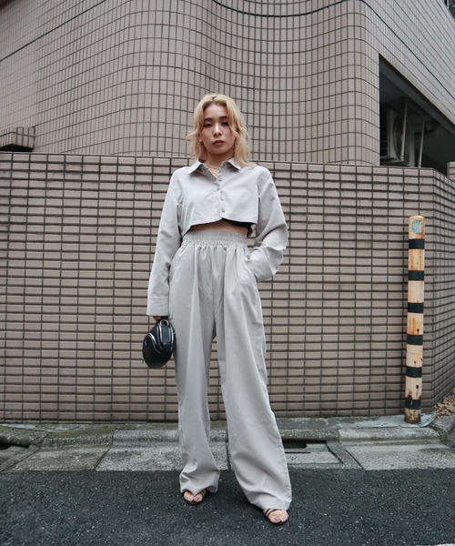 FIG&VIPER（フィグアンドバイパー）の「ピーチスキンショートSH（シャツ/ブラウス・レディース・ライトグレー/ダークグレー/パープル・FREE）」の20枚目の写真