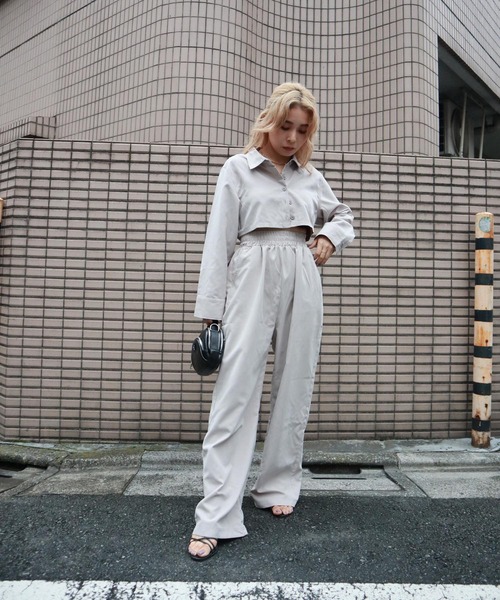 FIG&VIPER（フィグアンドバイパー）の「ピーチスキンショートSH（シャツ/ブラウス・レディース・ライトグレー/ダークグレー/パープル・FREE）」の13枚目の写真