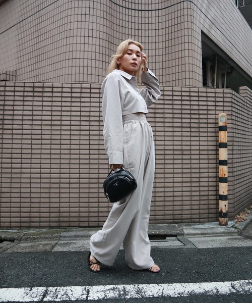 FIG&VIPER（フィグアンドバイパー）の「ピーチスキンショートSH（シャツ/ブラウス・レディース・ライトグレー/ダークグレー/パープル・FREE）」の11枚目の写真