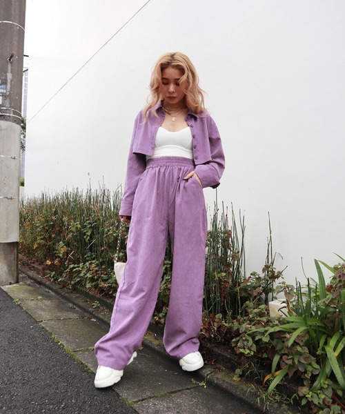 FIG&VIPER（フィグアンドバイパー）の「ピーチスキンショートSH（シャツ/ブラウス・レディース・ライトグレー/ダークグレー/パープル・FREE）」の16枚目の写真