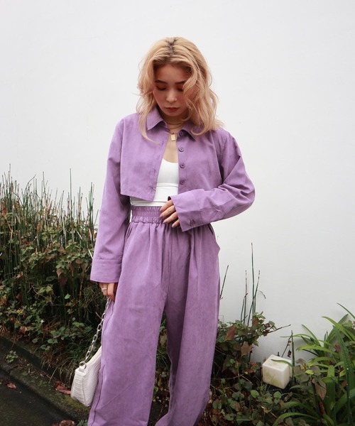 FIG&VIPER（フィグアンドバイパー）の「ピーチスキンショートSH（シャツ/ブラウス・レディース・ライトグレー/ダークグレー/パープル・FREE）」の12枚目の写真