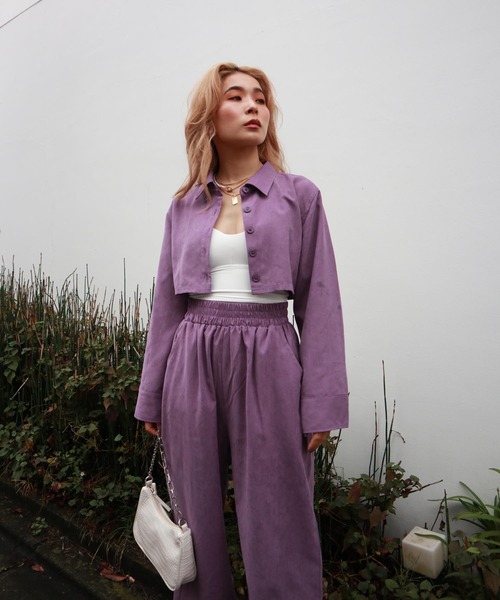 FIG&VIPER（フィグアンドバイパー）の「ピーチスキンショートSH（シャツ/ブラウス・レディース・ライトグレー/ダークグレー/パープル・FREE）」の6枚目の写真