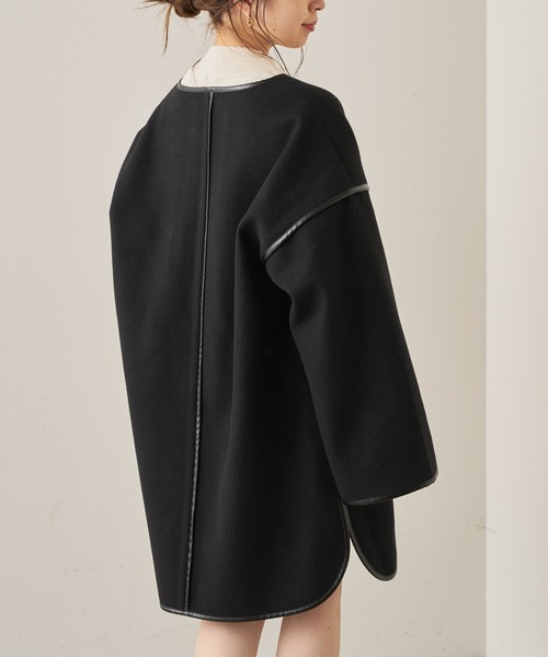 Chico（チコ）の「パイピングノーカラーコート（ノーカラーコート・レディース・ブラック/ベージュ/ライトベージュ・FREE）」の11枚目の写真