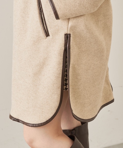 Chico（チコ）の「パイピングノーカラーコート（ノーカラーコート・レディース・ブラック/ベージュ/ライトベージュ・FREE）」の13枚目の写真