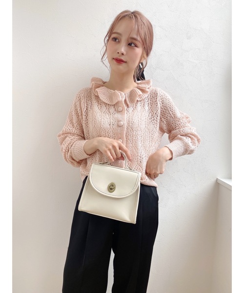 JUMELLE（ジュメロ）の「フリルネックカーディガン（ニット/セーター・レディース・ピンク・FREE）」の16枚目の写真