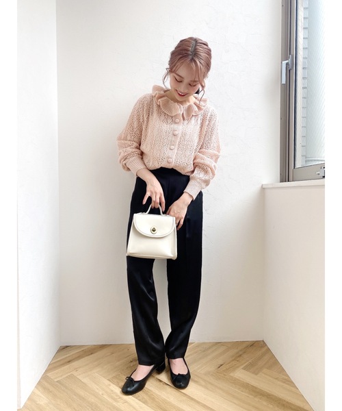 JUMELLE（ジュメロ）の「フリルネックカーディガン（ニット/セーター・レディース・ピンク・FREE）」の17枚目の写真