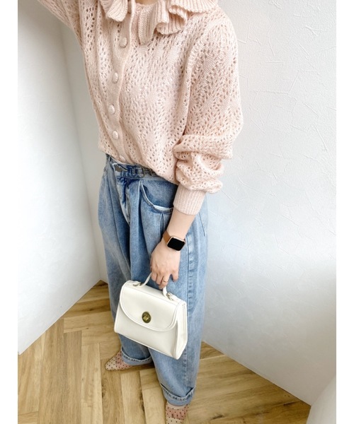 JUMELLE（ジュメロ）の「フリルネックカーディガン（ニット/セーター・レディース・ピンク・FREE）」の18枚目の写真