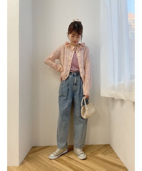 JUMELLE（ジュメロ）の「フリルネックカーディガン（ニット/セーター・レディース・ピンク・FREE）」の20枚目の写真