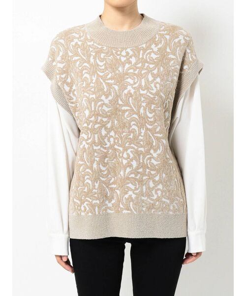 MURUA（ムルーア）の「モールジャガードドッキングシャツ（シャツ/ブラウス・レディース・アイボリー/ブラウン/ブラック・FREE）」の16枚目の写真