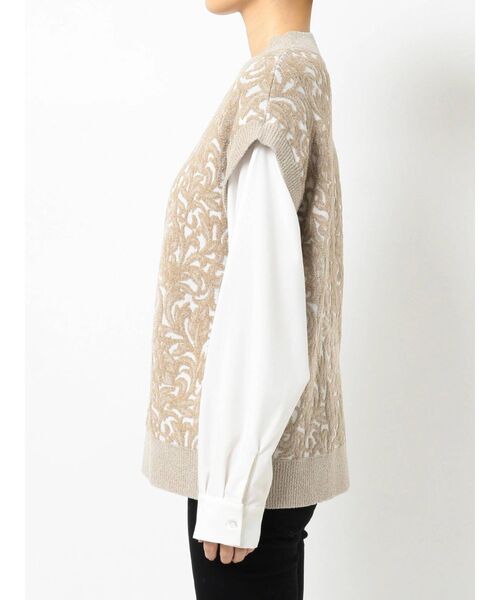 MURUA（ムルーア）の「モールジャガードドッキングシャツ（シャツ/ブラウス・レディース・アイボリー/ブラウン/ブラック・FREE）」の17枚目の写真