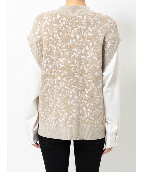 MURUA（ムルーア）の「モールジャガードドッキングシャツ（シャツ/ブラウス・レディース・アイボリー/ブラウン/ブラック・FREE）」の18枚目の写真