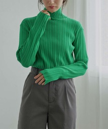 miette | ｶｼﾐｱﾀｯﾁﾗﾝﾀﾞﾑﾘﾌﾞﾀｰﾄﾙﾆｯﾄ(ニット/セーター)