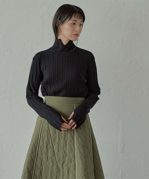 miette（ミエット）の「ｶｼﾐｱﾀｯﾁﾗﾝﾀﾞﾑﾘﾌﾞﾀｰﾄﾙﾆｯﾄ（ニット/セーター・レディース・ブラック/ブルー/グリーン/アイボリー・FREE）」の12枚目の写真