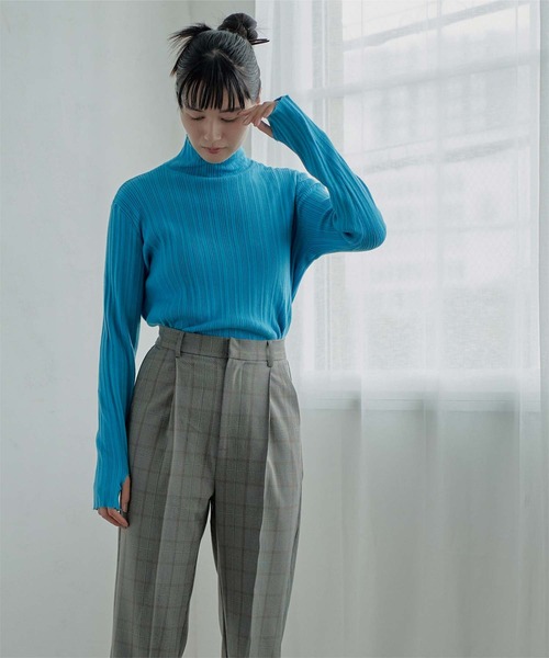 miette（ミエット）の「ｶｼﾐｱﾀｯﾁﾗﾝﾀﾞﾑﾘﾌﾞﾀｰﾄﾙﾆｯﾄ（ニット/セーター・レディース・ブラック/ブルー/グリーン/アイボリー・FREE）」の13枚目の写真