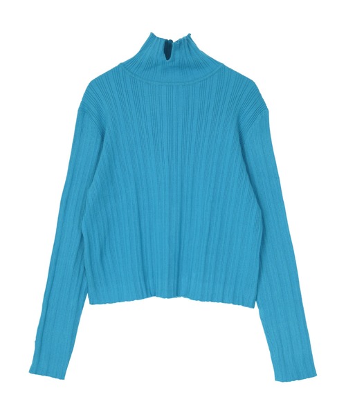 miette（ミエット）の「ｶｼﾐｱﾀｯﾁﾗﾝﾀﾞﾑﾘﾌﾞﾀｰﾄﾙﾆｯﾄ（ニット/セーター・レディース・ブラック/ブルー/グリーン/アイボリー・FREE）」の9枚目の写真