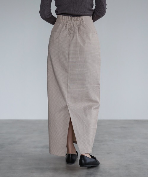 4youstory（フォーユーストーリー）の「2wayチェックハイウエストタイトジャンスカ（ジャンパースカート・レディース・アイボリー/ブラック/ベージュ・FREE）」の9枚目の写真