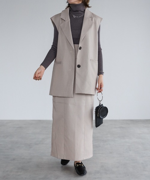 4youstory（フォーユーストーリー）の「2wayチェックハイウエストタイトジャンスカ（ジャンパースカート・レディース・アイボリー/ブラック/ベージュ・FREE）」の10枚目の写真