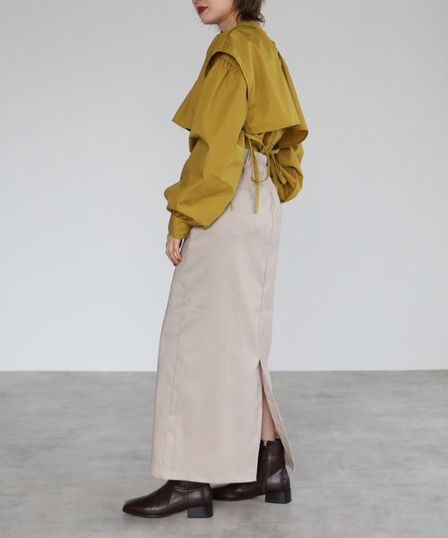 4youstory（フォーユーストーリー）の「2wayチェックハイウエストタイトジャンスカ（ジャンパースカート・レディース・アイボリー/ブラック/ベージュ・FREE）」の14枚目の写真