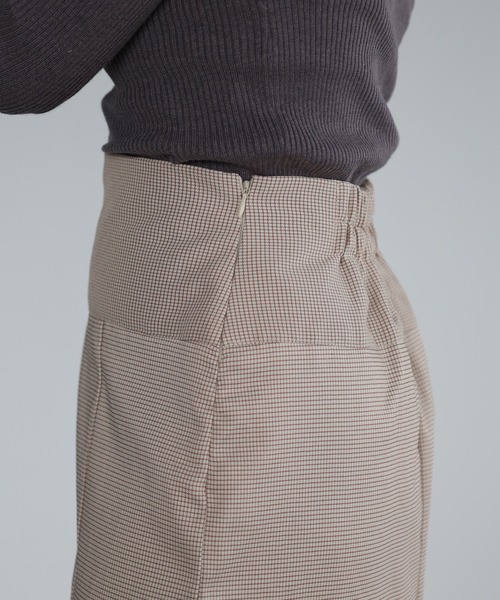 4youstory（フォーユーストーリー）の「2wayチェックハイウエストタイトジャンスカ（ジャンパースカート・レディース・アイボリー/ブラック/ベージュ・FREE）」の12枚目の写真