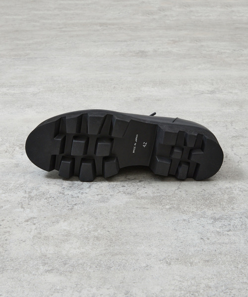 And A(アンドエー)の「PADRONE パドローネ / TYROLEAN SHOES with Chunky Sole チロリアンシューズ(チャンキーソール) トラックソール / PU8759-2402(モカシン/デッキシューズ・メンズ・ブラック・41/42/40)」の12枚目の写真