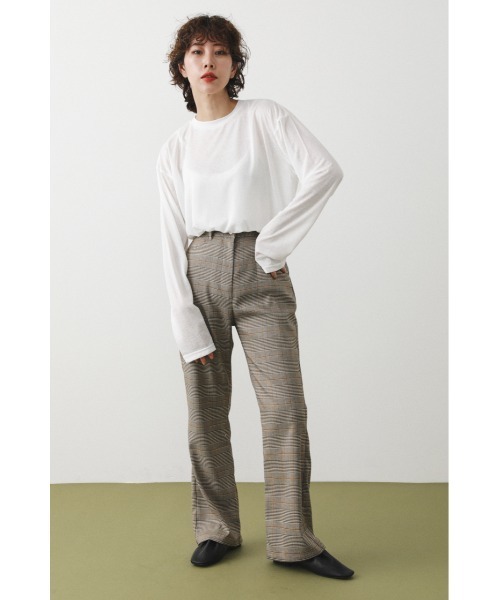 SHEL'TTER ORIGINAL（シェルターオリジナル）の「ツイルチェックパンツ（その他パンツ・レディース・ホワイト系その他/ベージュ系その他/イエロー・SMALL/MEDIUM）」の3枚目の写真