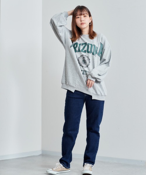 cepo（セポ）の「リメイク カレッジロゴスウェット（スウェット・レディース・ネイビー/グレー・M）」の8枚目の写真