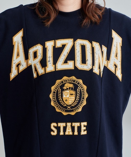 cepo（セポ）の「リメイク カレッジロゴスウェット（スウェット・レディース・ネイビー/グレー・M）」の7枚目の写真