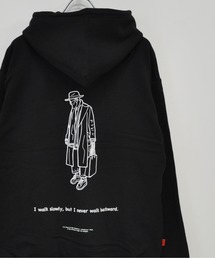 【Naked Rust and other POEMS】フロント & バック 手書き風 プリント プルオーバー パーカー