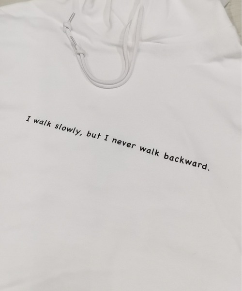 Naked Rust and other POEMS(ネイキッドラストアンドアザーポエムス)の「【Naked Rust and other POEMS】フロント & バック 手書き風 プリント プルオーバー パーカー(パーカー・メンズ・ホワイト/ベージュ/ブラック・M/L)」の12枚目の写真