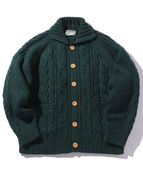 FREAK'S STORE(フリークスストア)の「FREAK'S STORE/フリークスストア フィッシャーマンニットカーディガン(カーディガン/ボレロ・メンズ・ブラウン/オリーブ/オレンジ/ブラック/オフホワイト/グレー・MEDIUM/LARGE/SMALL)」の5枚目の写真