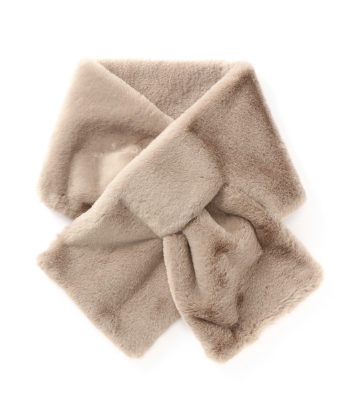 N.（N. Natural Beauty Basic）（エヌエヌナチュラルビューティーベーシック）の「フェイクファーティペット（ストール/ショール・レディース・ベージュ/グレー・ﾌﾘ-）」の5枚目の写真