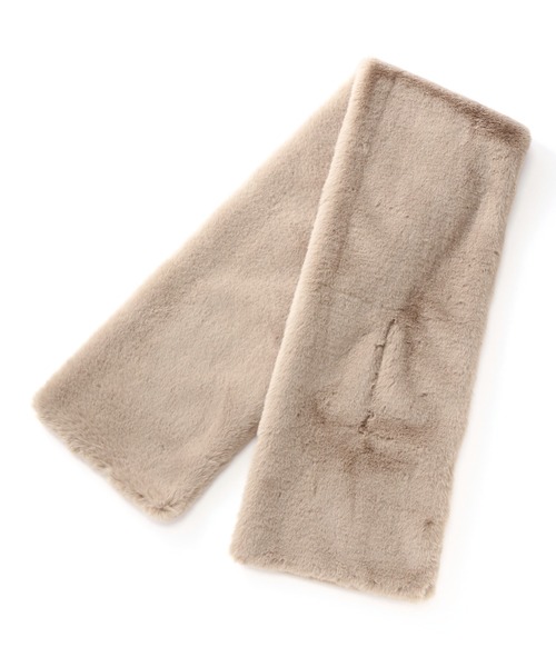 N.（N. Natural Beauty Basic）（エヌエヌナチュラルビューティーベーシック）の「フェイクファーティペット（ストール/ショール・レディース・ベージュ/グレー・ﾌﾘ-）」の7枚目の写真