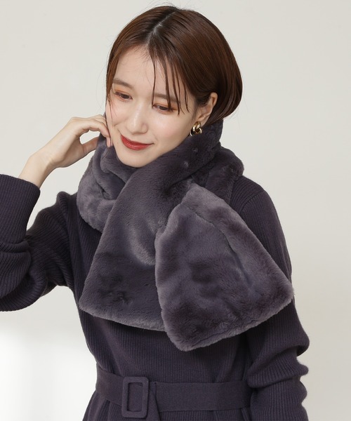 N.（N. Natural Beauty Basic）（エヌエヌナチュラルビューティーベーシック）の「フェイクファーティペット（ストール/ショール・レディース・ベージュ/グレー・ﾌﾘ-）」の11枚目の写真