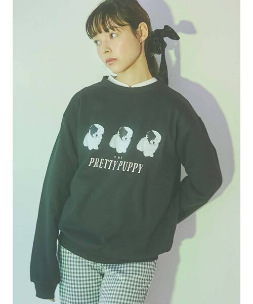 merry jenny（メリージェニー）の「PRETTY PUPPY トレーナー（スウェット・レディース・オフホワイト/ブラック・FREE）」の19枚目の写真