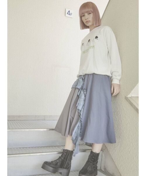 merry jenny（メリージェニー）の「PRETTY PUPPY トレーナー（スウェット・レディース・オフホワイト/ブラック・FREE）」の14枚目の写真