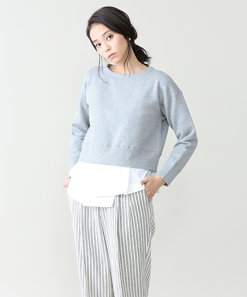 ELFORBR(エルフォーブル)の「イレギュラーヘムブラウス(シャツ/ブラウス・レディース・ホワイト/ブラック・38)」の9枚目の写真