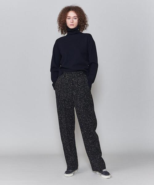 6(ロク)の「<6(ROKU)>COTTON WOOL RIB TURTLE NECK PULLOVER/ニット(ニット/セーター・レディース・ホワイト/ブラック・FREE)」の5枚目の写真