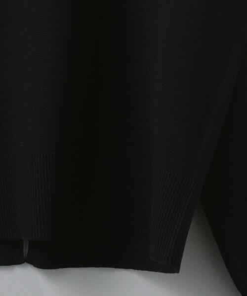 6(ロク)の「<6(ROKU)>COTTON WOOL RIB TURTLE NECK PULLOVER/ニット(ニット/セーター・レディース・ホワイト/ブラック・FREE)」の3枚目の写真